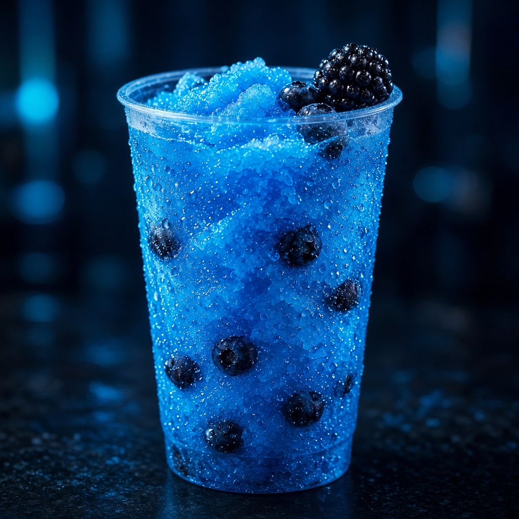 Frozen azul com mirtilos e amora